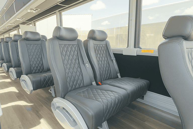 interior of Charter Bus Rental Oxnard charter bus